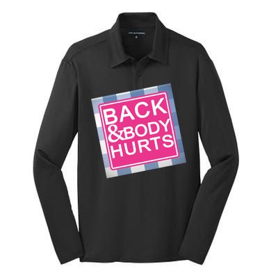 Back & Body Hurts Silk Touch Performance Long Sleeve Polo