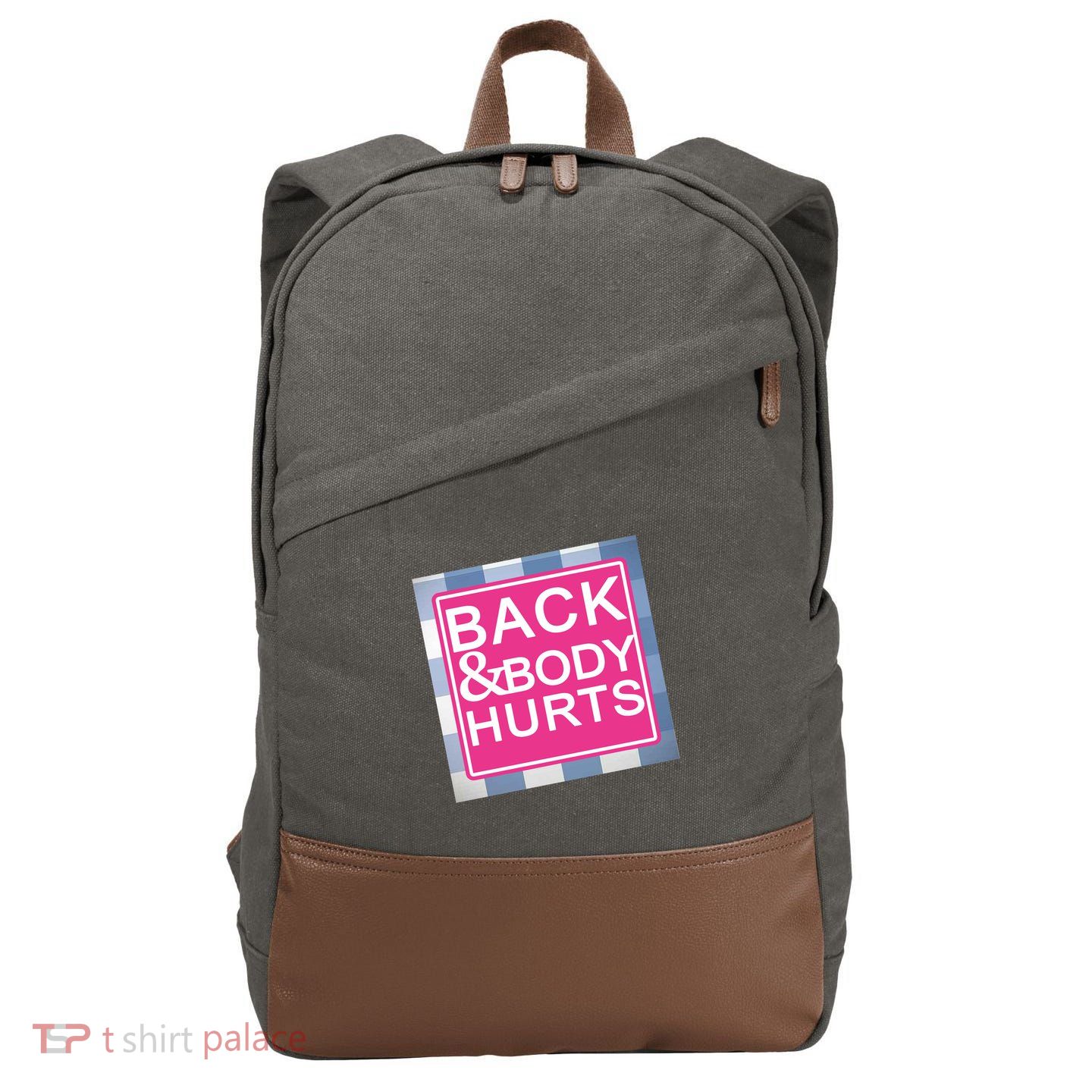 Back & Body Hurts Cotton Canvas Backpack