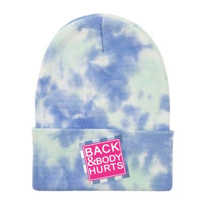 Back & Body Hurts Tie Dye 12in Knit Beanie