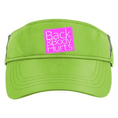 Back & Body Hurts Pink Logo Adult Drive Performance Visor