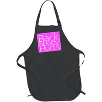 Back & Body Hurts Pink Logo Full-Length Apron With Pockets