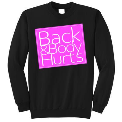 Back & Body Hurts Pink Logo Sweatshirt