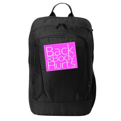 Back & Body Hurts Pink Logo City Backpack