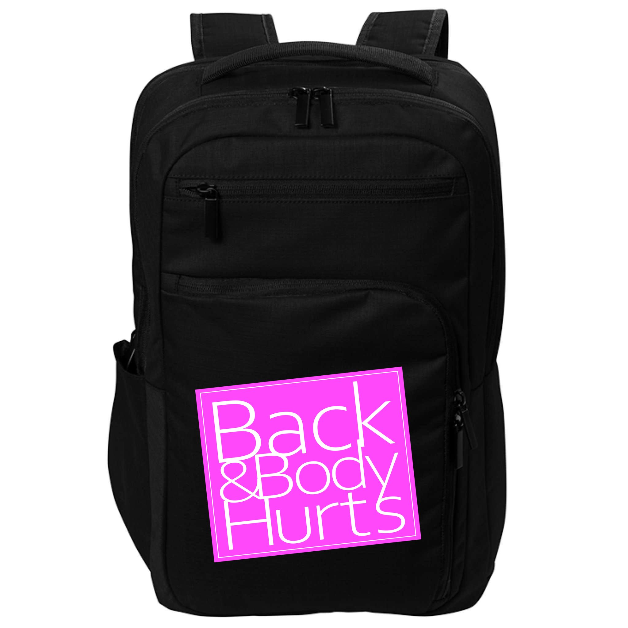 Back & Body Hurts Pink Logo Impact Tech Backpack