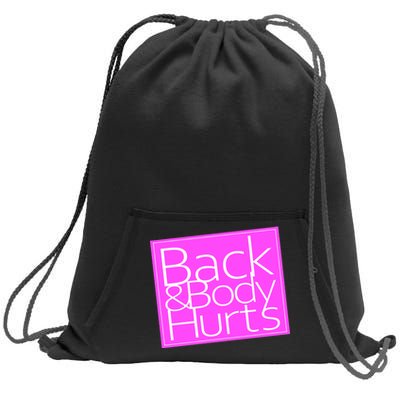 Back & Body Hurts Pink Logo Sweatshirt Cinch Pack Bag