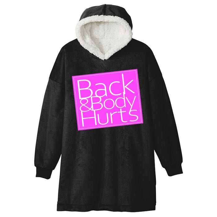 Back & Body Hurts Pink Logo Hooded Wearable Blanket