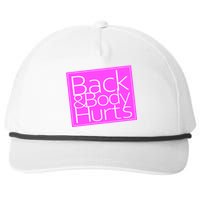 Back & Body Hurts Pink Logo Snapback Five-Panel Rope Hat