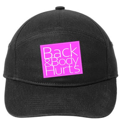 Back & Body Hurts Pink Logo 7-Panel Snapback Hat