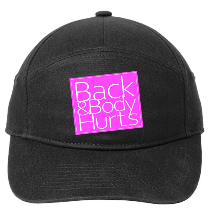 Back & Body Hurts Pink Logo 7-Panel Snapback Hat