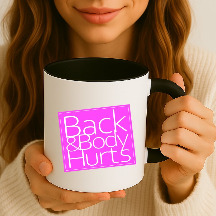 Back & Body Hurts Pink Logo Mug
