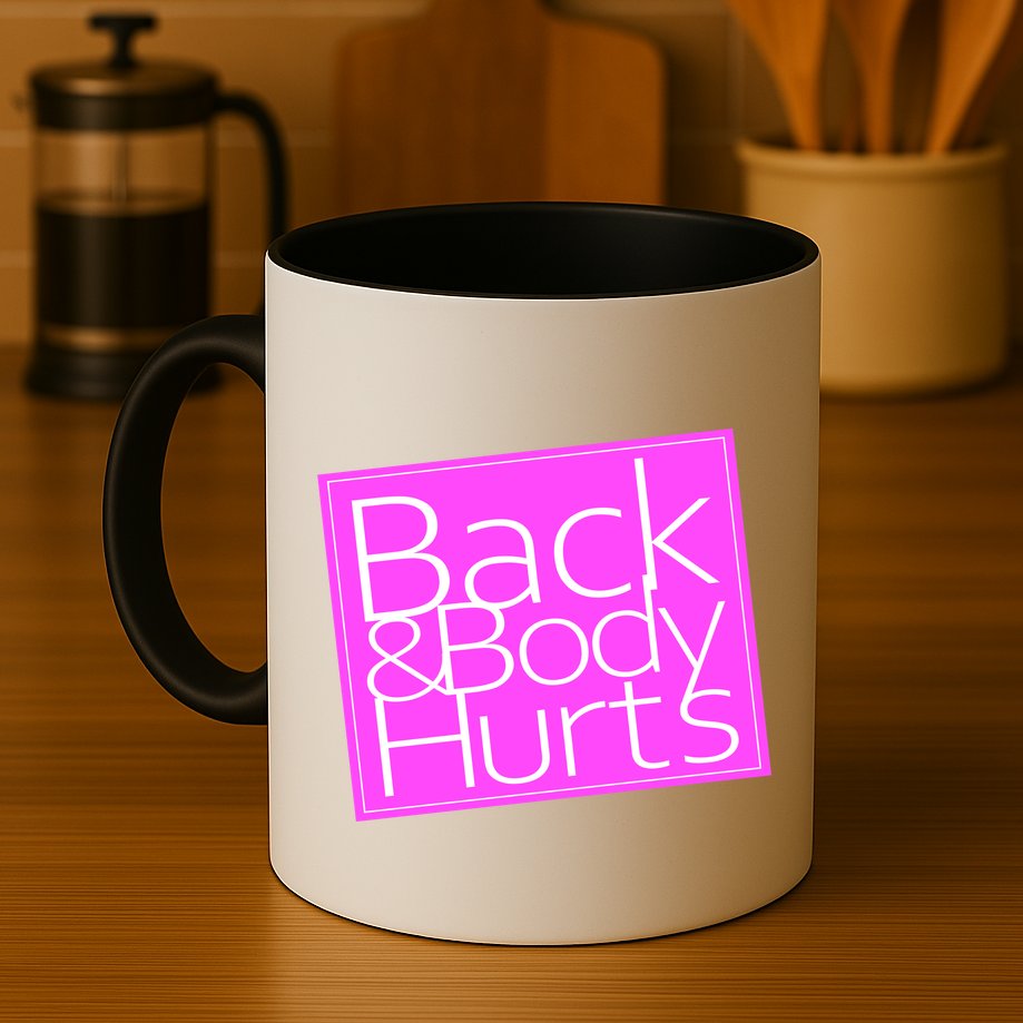 Back & Body Hurts Pink Logo Mug