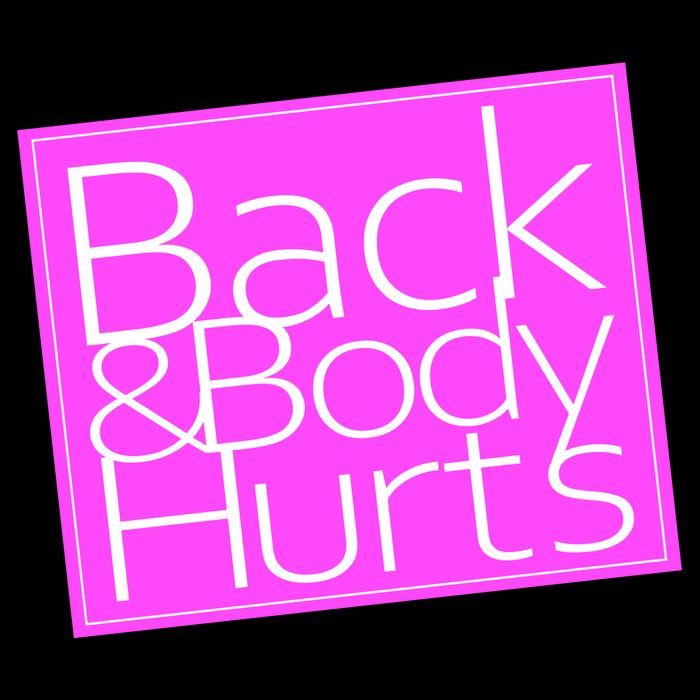 Back & Body Hurts Pink Logo Drawstring Bag