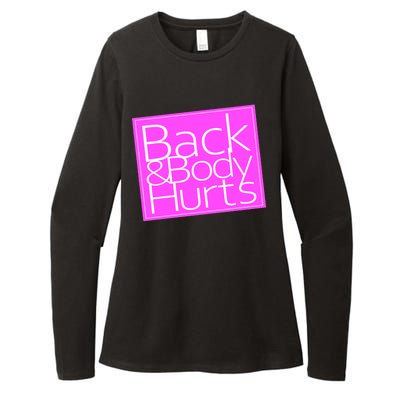 Back & Body Hurts Pink Logo Womens CVC Long Sleeve Shirt