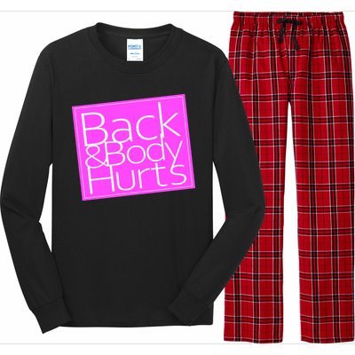 Back & Body Hurts Pink Logo Long Sleeve Pajama Set