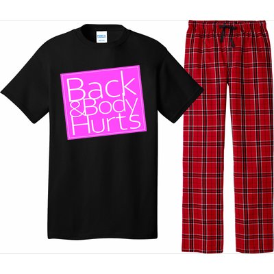 Back & Body Hurts Pink Logo Pajama Set