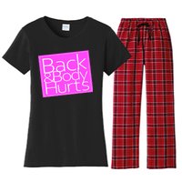 Back & Body Hurts Pink Logo Women's Flannel Pajama Set