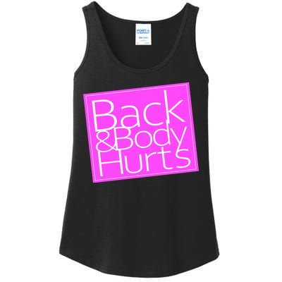 Back & Body Hurts Pink Logo Ladies Essential Tank