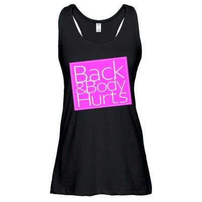 Back & Body Hurts Pink Logo Ladies Essential Flowy Tank