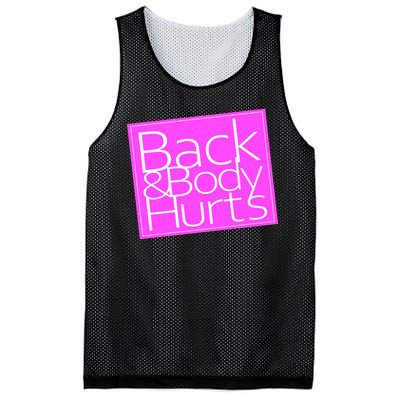 Back & Body Hurts Pink Logo Mesh Reversible Basketball Jersey Tank