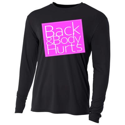 Back & Body Hurts Pink Logo Cooling Performance Long Sleeve Crew