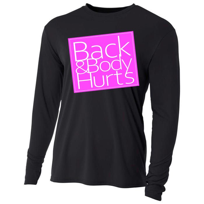 Back & Body Hurts Pink Logo Cooling Performance Long Sleeve Crew