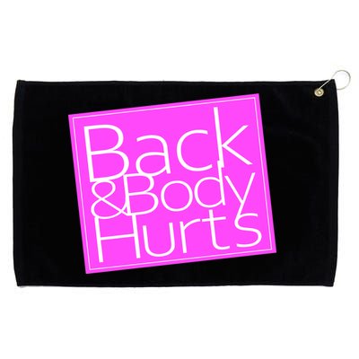 Back & Body Hurts Pink Logo Grommeted Golf Towel