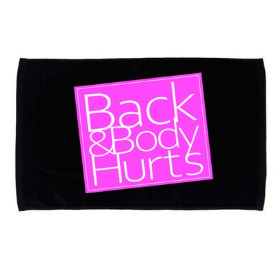 Back & Body Hurts Pink Logo Microfiber Hand Towel