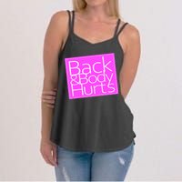 Back & Body Hurts Pink Logo Women's Strappy Tank