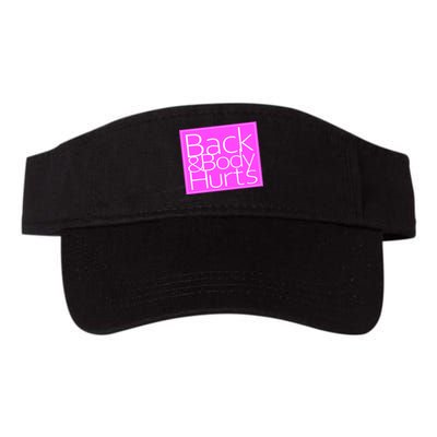 Back & Body Hurts Pink Logo Valucap Bio-Washed Visor