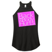 Back & Body Hurts Pink Logo Women's Perfect Tri Rocker Tank