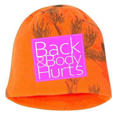 Back & Body Hurts Pink Logo Kati - Camo Knit Beanie