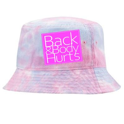 Back & Body Hurts Pink Logo Tie-Dyed Bucket Hat