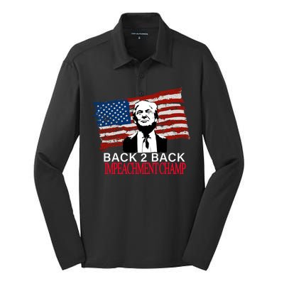 Back 2 Back Impeachment Champ Silk Touch Performance Long Sleeve Polo