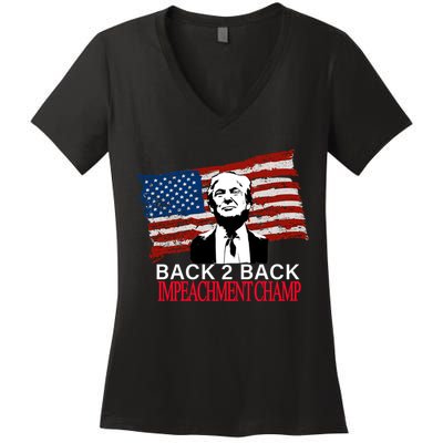 Back 2 Back Impeachment Champ Women's V-Neck T-Shirt