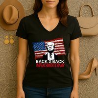 Back 2 Back Impeachment Champ Women's V-Neck T-Shirt