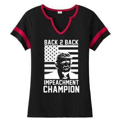 Back 2 Back Impeachment Champion Ladies Halftime Notch Neck Tee