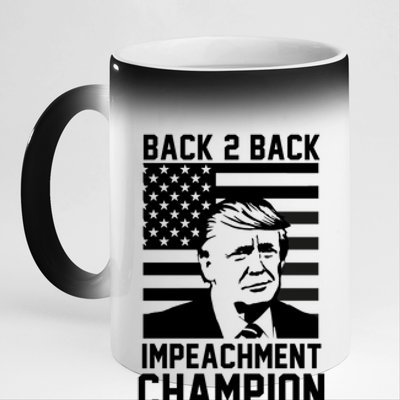 Back 2 Back Impeachment Champion 11oz Black Color Changing Mug