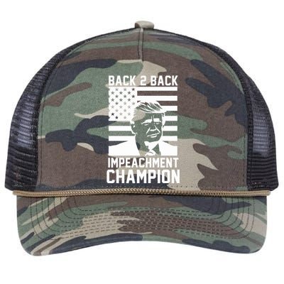 Back 2 Back Impeachment Champion Retro Rope Trucker Hat Cap