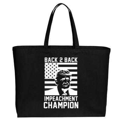 Back 2 Back Impeachment Champion Cotton Canvas Jumbo Tote