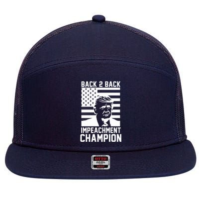 Back 2 Back Impeachment Champion 7 Panel Mesh Trucker Snapback Hat