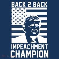 Back 2 Back Impeachment Champion 7 Panel Mesh Trucker Snapback Hat