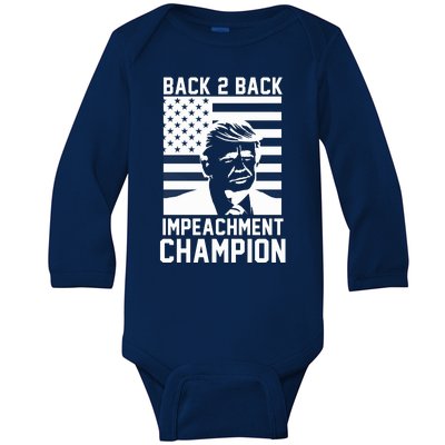 Back 2 Back Impeachment Champion Baby Long Sleeve Bodysuit