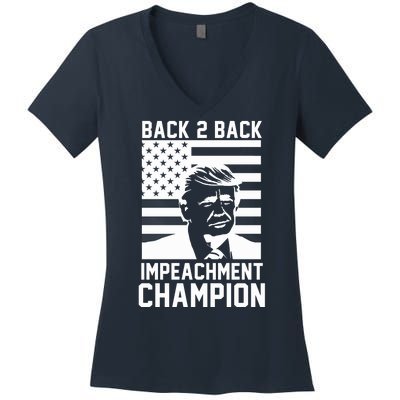 Back 2 Back Impeachment Champion Women's V-Neck T-Shirt