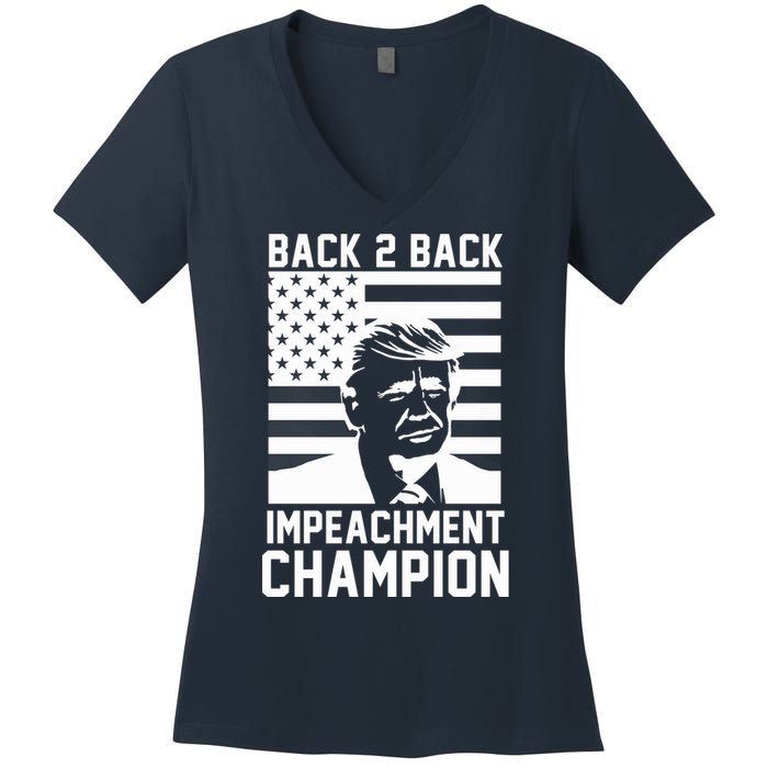 Back 2 Back Impeachment Champion Women's V-Neck T-Shirt