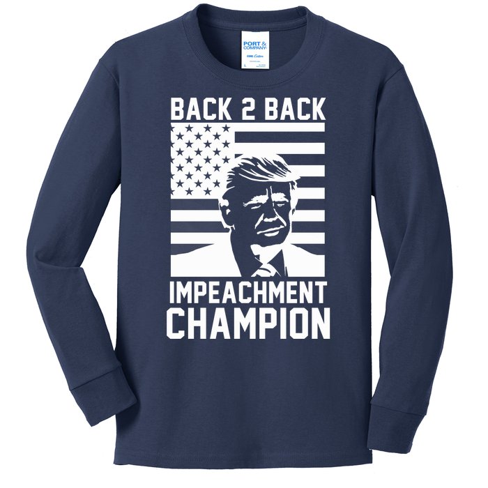 Back 2 Back Impeachment Champion Kids Long Sleeve Shirt