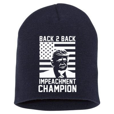 Back 2 Back Impeachment Champion Short Acrylic Beanie