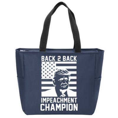 Back 2 Back Impeachment Champion Zip Tote Bag