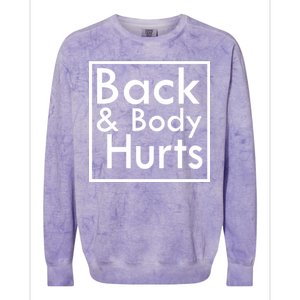 Back And Body Hurts Colorblast Crewneck Sweatshirt