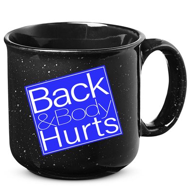 Back and Body Hurts Blue Logo 15oz Campfire Ceramic Mug