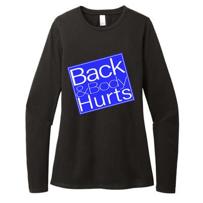 Back and Body Hurts Blue Logo Womens CVC Long Sleeve Shirt